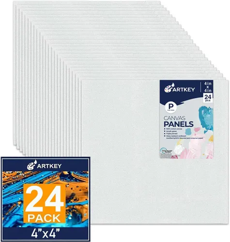 Miniatura 9 de Artkey Lienzos para pintar de 8 x 10 pulgadas, paquete de 12 unidades, 10 onzas, imprimados 100% algodón, blanco para pintura, suministros de arte