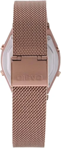 Miniatura 2 de Casio B640WMR-5AV Reloj clásico de acero inoxidable con banda de malla de acero inoxidable para hombre