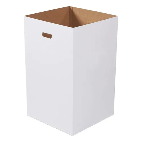 Box USA Paquete de 10 botes de basura de cartón y contenedores de reciclaje reutilizables o desechables para fiestas, eventos al aire libre,