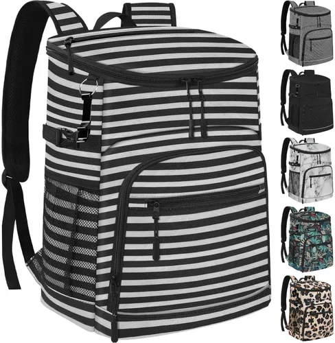 Miniatura 15 de Mochila enfriadora aislada a prueba de fugas, impermeable, mochila enfriadora de 30/45 latas, gran capacidad, ligera, para viajes, camping, playa