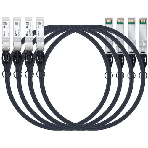 Miniatura 42 de H!Fiber SFP+ Cable 10G SFP+ DAC, 0.8 ft (0.82 pies), cable Twinax de cobre de conexión directa pasiva para Cisco SFP-H10GB-CU0.25M, Ubiquiti UniFi