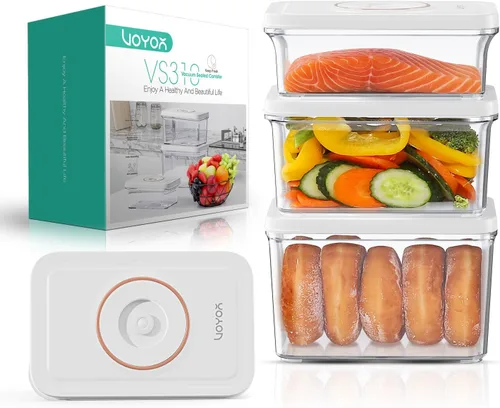 Miniatura 8 de Sellador al vacío de mano para alimentos con 3 recipientes de vacío, mini y sellador al vacío portátil para conservación de alimentos, recargable e