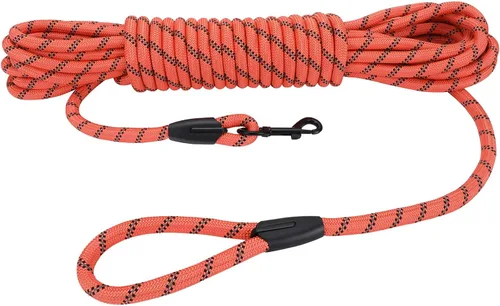 Miniatura 40 de Hi Kiss Correa de Entrenamiento de Obediencia y Agilidad para Perros/Cachorros - 15 pies 20 pies 30 pies 50 pies 100 pies - Ideal para Jugar