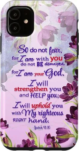 Miniatura 8 de So Do Not Fear for I 'm with You Isaías 41:10 - Funda cristiana para iPhone 17