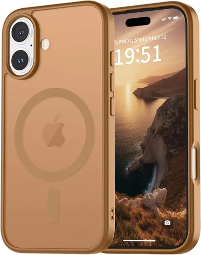 Miniatura 84 de vnnink para iPhone 12 y iPhone 12 Pro, funda de teléfono celular translúcida con protección contra caídas de grado militar, mate magnética