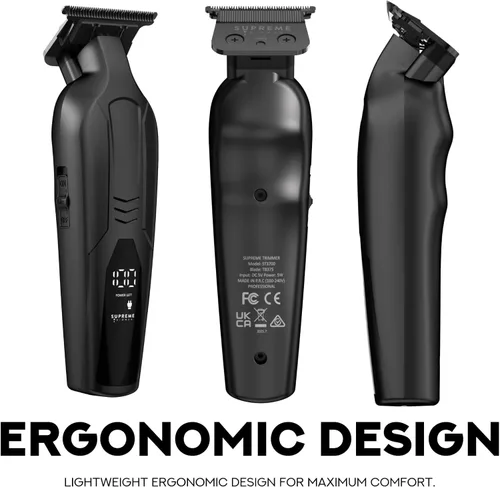 Miniatura 6 de Supreme Trimmer Vader Lite ST3700 - Recortadora de barbero profesional – Hoja en T DLC Ultra Sharp Zero Gap, 7000 RPM inalámbrico detallador, carga