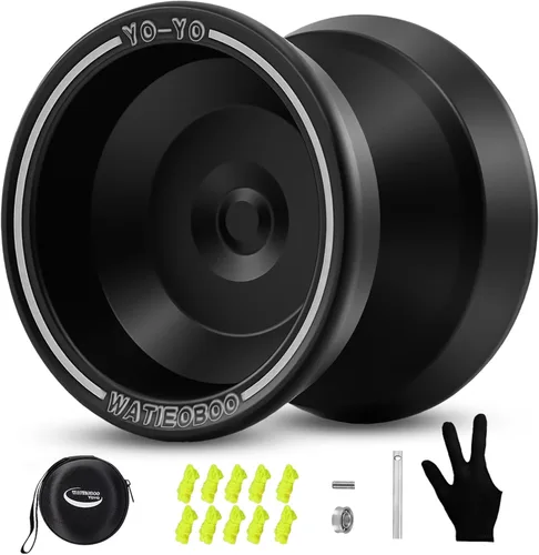Miniatura 6 de Yoyo Yoyos Responsivos para Principiantes, Yo Yo Profesional No Responsivo para Adultos Pro Yoyo de Metal para Trucos con Kit de Rodamientos, 10