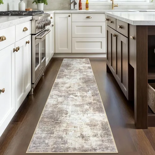 Miniatura 433 de IOHOUZE Alfombra abstracta lavable de 3 x 12 pies para pasillos, antideslizante para cocina, camino de entrada de lana sintética para interiores