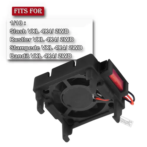 Miniatura 2 de VXL-3s ESC Motor Cooling Fan Upgrades Part for 1/10 Slash/Rustler/Stampede VXL 4X4 2WD, disipador de calor de ventilador de alta velocidad Hops Up