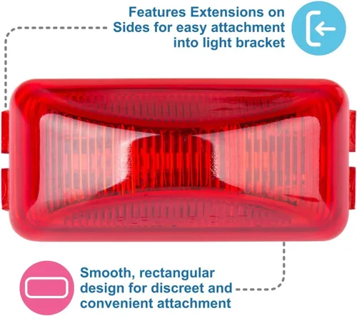 Miniatura 4 de Lumitronics RV Mini Thin Line 37 Series Sealed LED Marcador/Luz de liquidación (rojo)