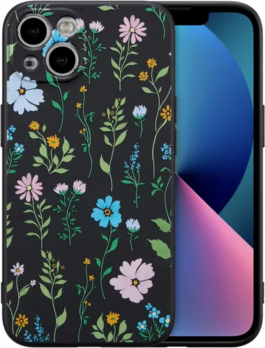 Miniatura 159 de RALEAVO Funda Floral para iPhone 12, Cubierta de Silicona Líquida con Bonito Patrón de Rama de Flores para Niñas y Mujeres, Funda Protectora de Goma