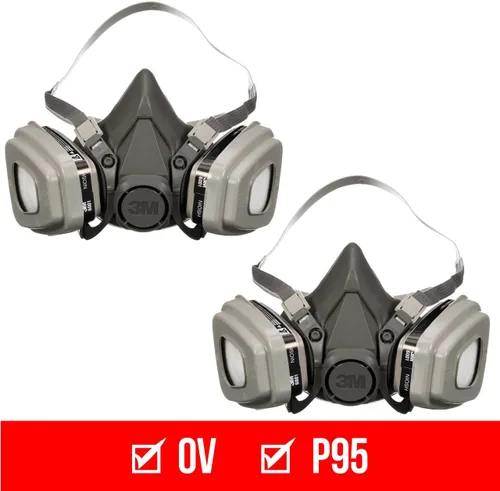Miniatura 2 de 3M P95 / Proyecto de pintura de vapor orgánica Respirador reutilizable 6311, tamaño grande, aprobado por NIOSH, uso para pulverización de pintura