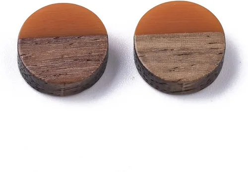 Miniatura 33 de Mega Pet Colgante de resina y madera de nogal para hacer joyas de bricolaje