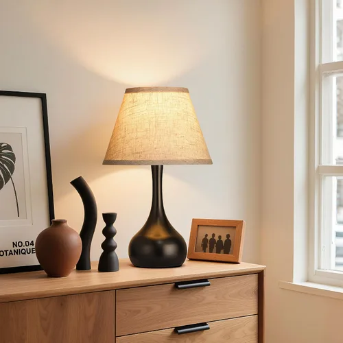 Lámpara de mesa táctil para dormitorio, 1 paquete, lámpara de noche regulable de 3 vías para mesita de noche, lámpara de escritorio de metal de