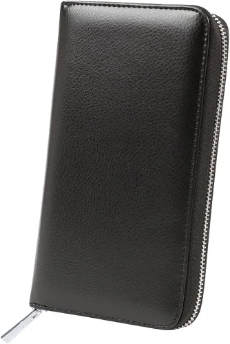 Miniatura 2 de Cynure Cartera grande de cuero con cierre RFID para mujer, 36 ranuras