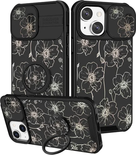 Miniatura 56 de Funermei Funda 2 en 1 para iPhone 13/iPhone 14 para mujeres, linda funda de teléfono con calavera para niñas, diseño de esqueleto gótico, divertido