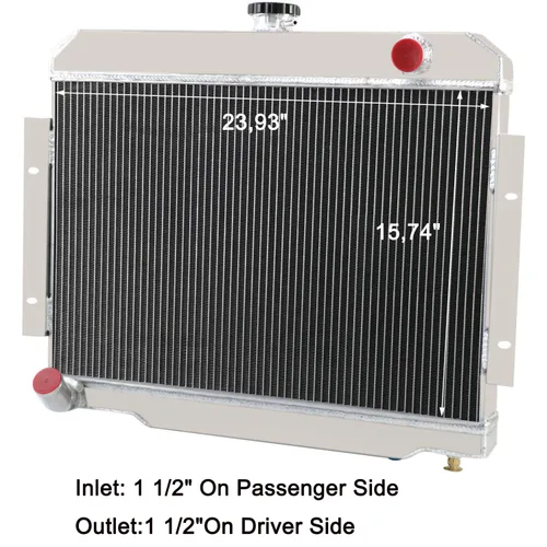 Miniatura 6 de Relé de ventilador de aluminio de 3 filas para Jeep Cherokee/Scrambler CJ5 CJ6 CJ7 J10 J20 1974 1976 1977 1978 79 80 81 82 83 84 85 86 Radiador de 3