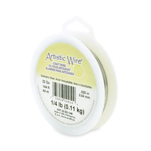 Miniatura 12 de Artistic Wire, Alambre de acero inoxidable calibre 18, 57 pies