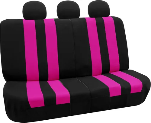 Miniatura 11 de FH Group - Juego completo de fundas para asientos de auto con rayas llamativas, ajuste universal para asientos delanteros de respaldo bajo, Verde