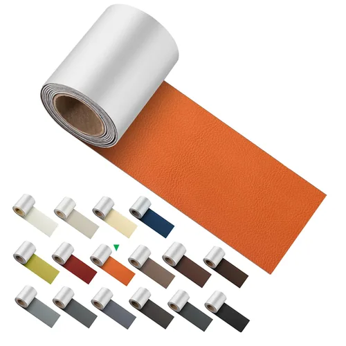 Miniatura 11 de ILOFRI Cinta de Parche de Reparación de Cuero 3x60 pulgadas, Respaldo de Fuerte Adhesión Autoadhesivo Kit de Reparación de Vinilo y Cuero para Sofá
