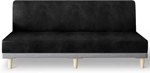 Miniatura 52 de molasofa - Funda elástica para futón de aspecto de cuero, cubierta para sofá sin brazos, protector de muebles con parte inferior elástica, funda