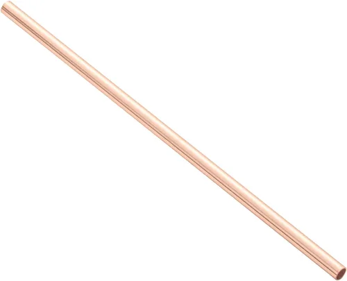 Miniatura 2 de Restaurantware -Bar Lux - Pajitas reutilizables de 5 pulgadas, 2 pajitas rectas de metal, cortas, duraderas, de acero inoxidable chapadas en cobre