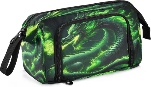 Miniatura 20 de SUABO Estuche para lápices de gran capacidad, bolsa de agua de fuego de fútbol americano, estuche para lápices, bolsa de papelería, bolsa