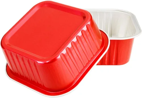 KEISEN Cuadrado 3 3/5" Vasos desechables de papel de aluminio 5.1 fl oz 5.5oz 100/PK para Muffins, magdalenas, hornear, hornear, utilidad, Ramekin