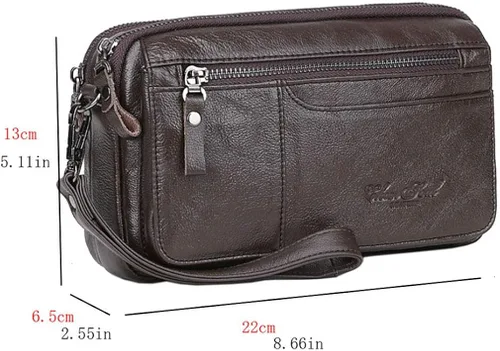 Miniatura 7 de KPYWZER Bolso de mano de cuero para hombre