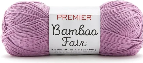 Miniatura 16 de Premier Yarns Hilo de bambú Fair DK, para tejer y tejer, mezcla de algodón para tejido y ganchillo en climas cálidos, color marfil