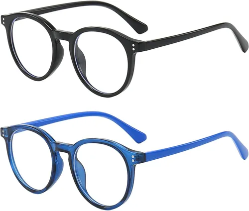 FANNYGO Paquete de 2 Gafas de Bloqueo de Luz Azul para Niños para Niñas y Niños, Gafas Transparentes de Bloqueo de Computadora para Niños y Niñas de