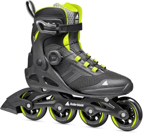 Miniatura 2 de Rollerblade Macroblade 84 BOA, Patines en línea de fitness para adultos, negro y lima, patines en línea de rendimiento