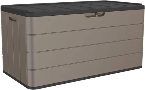Miniatura 23 de Caja de almacenamiento para exteriores de 35 galones, caja de resina impermeable y con cierre para terraza, grande, contenedor de almacenamiento