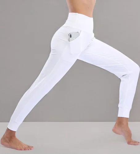 Miniatura 129 de Oalka - Pantalones deportivos para mujer, con cintura alta y bolsillos, para hacer deporte, yoga y entrenar