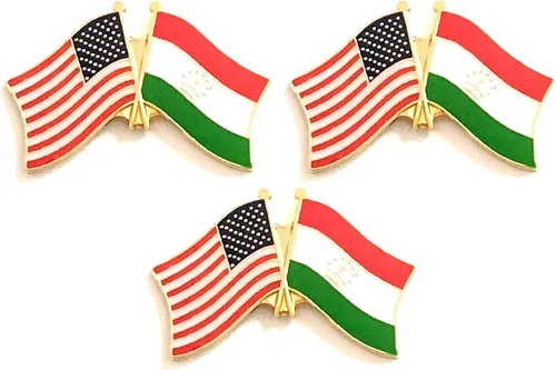 Miniatura 134 de 3 Pines de solapa con banderas de Estados Unidos y países internacionales, paquete de 3 pines dobles con diseño de banderas de Estados Unidos