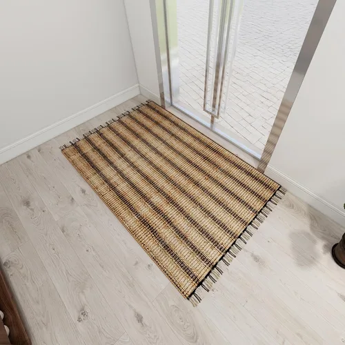 Miniatura 15 de Eco Crave Alfombra de pasillo de yute de 2,6 x 8 pies – Alfombra de diseño geométrico 100% natural de yute trenzada a mano, alfombra de acento