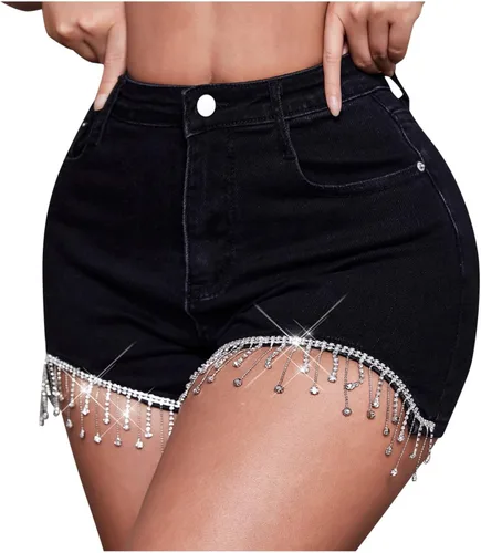 Summer Denim Shorts for Women High Waisted Distressed Ripped Jean Shorts Casual Vintage Sexy Hot Shorts with Pockets