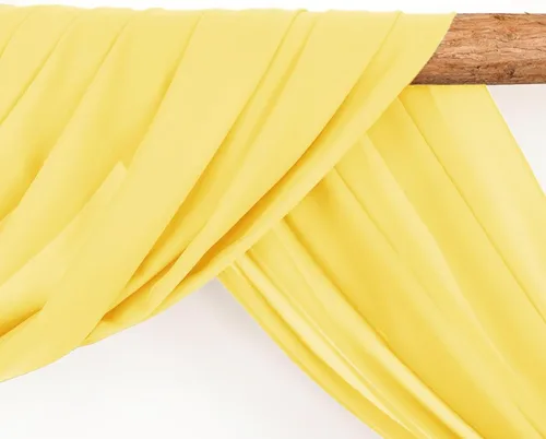 Miniatura 3 de LINXTAR Tela de Cortinaje para Arco de Boda 1 Panel 30'' x 18 Pies Gasa Transparente Amarilla Cortinaje de Arco para Cabina de Fotos Despedida
