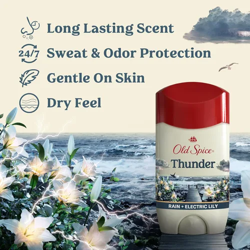 Miniatura 2 de Old Spice Dry Feel Desodorante antitranspirante para hombres, frescura de larga duración 24/7, protección duradera contra el sudor y el olor, suave