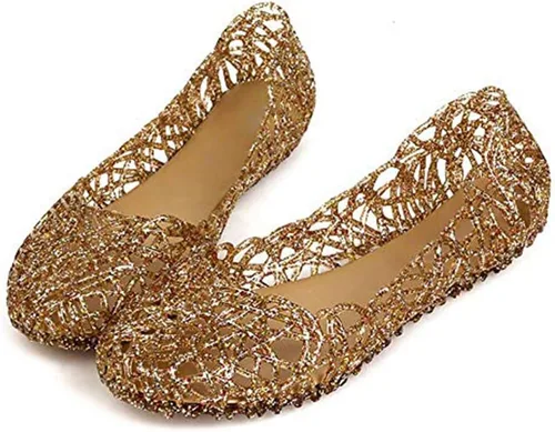 Miniatura 4 de Domucos - Sandalias planas de goma deslizantes para mujer, mocasines huecos