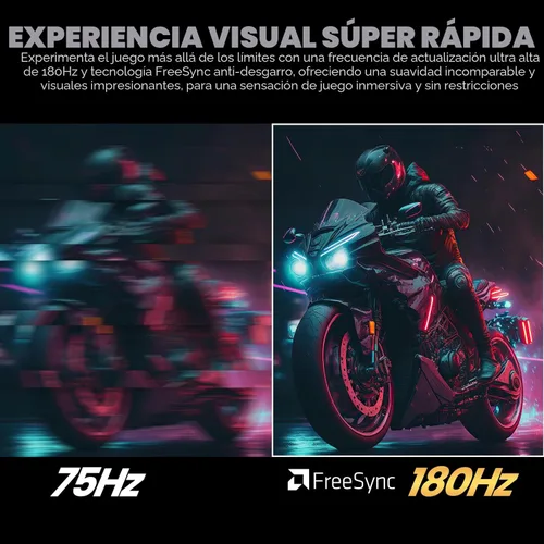 Miniatura 4 de CRUA - Monitor de juegos de 24.5 pulgadas 144Hz/165Hz, FHD (1920x1080P) 120% sRGB, monitor de computadora vertical ajustable