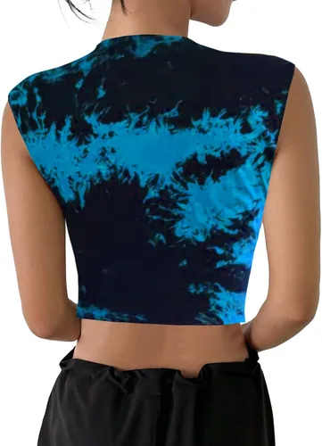 Miniatura 2 de Remidoo Camiseta corta sin mangas con estampado gráfico de letras para mujer
