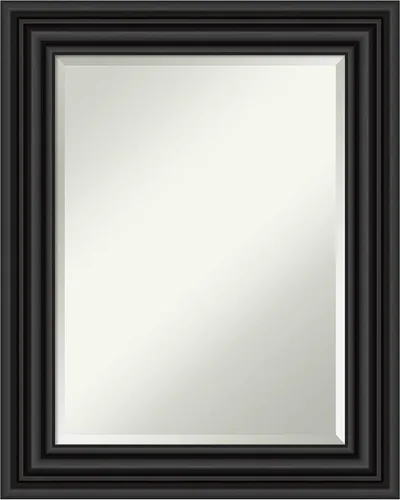 Miniatura 14 de Amanti Art Espejo de baño negro para sobre el fregadero, espejo de tocador rectangular negro colonial de 26 x 22 pulgadas, marco tradicional