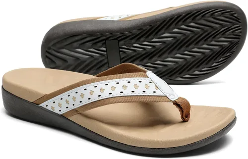 Miniatura 10 de MEGNYA Sandalias ortopédicas para mujer con soporte de arco, sandalias de verano para fascitis plantar para pies planos, cómodas pantuflas de espuma