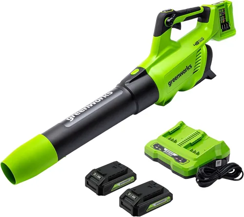 Miniatura 14 de Greenworks Soplador de Taller Inalámbrico de 24V (90 MPH / 180 CFM / 200+ Herramientas Compatibles), Batería de 2.0Ah y Cargador Incluidos