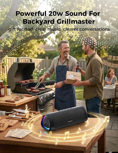 Miniatura 8 de Altavoz Bluetooth, sonido HD de 20 W, inalámbrico portátil, IPX5 impermeable, hasta 24 horas de reproducción, TWS, para hogar, fiesta, exterior