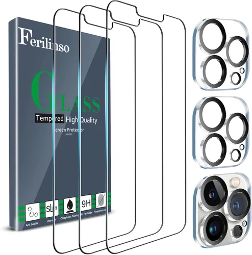Miniatura 12 de Ferilinso Paquete de 3 protectores de pantalla de privacidad para Apple iPhone 14 Pro, accesorios de vidrio templado, pantalla de privacidad