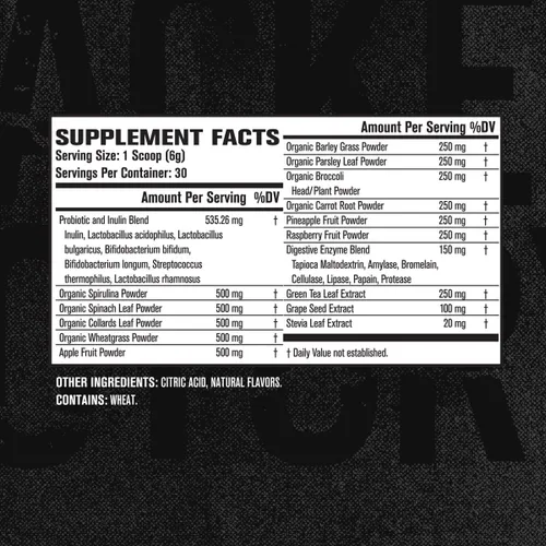 Miniatura 6 de Jacked Factory Green Surge Green Superfood Powder - Bebida verde apta para dieta cetogénica con espirulina, hierba de trigo y cebada, verduras