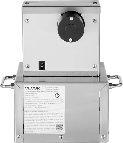 Miniatura 12 de VEVOR Máquina eléctrica de prensa de masa de pizza, placa de prensa de pastelería de pizza de 6 pulgadas, prensa de pan de acero inoxidable, máquina