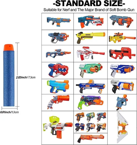 Miniatura 3 de Nerf N Strike Blaster Compatible Dart Bullets, Compatible with All Elite 2.0 Series Blasters Blue